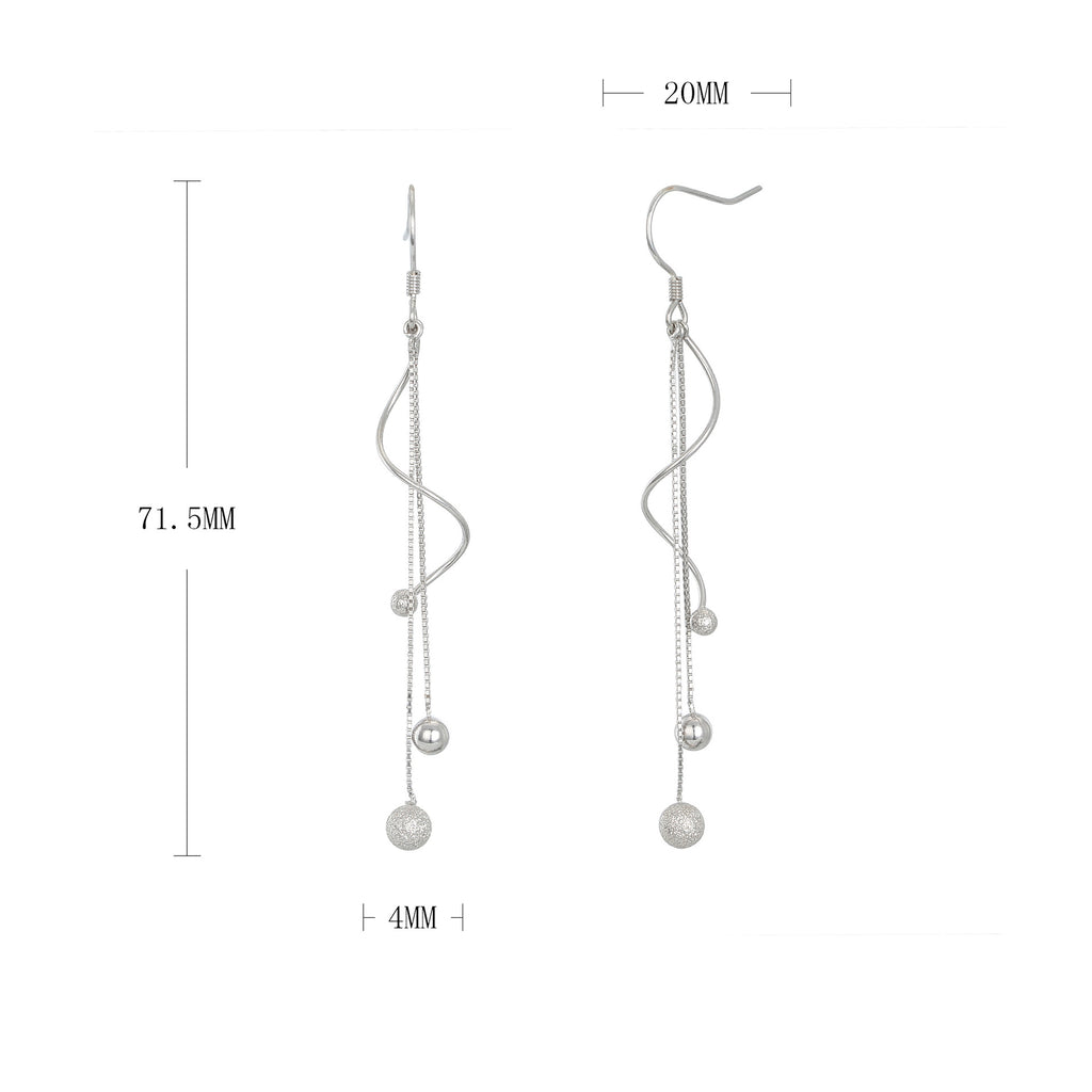 Damen Ohrringe mit elegantem Ketten- und Kugeldesign Shop Nory