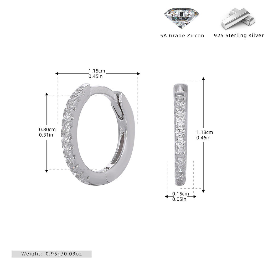 Damen Creolen mit funkelnden Zirkonsteinen in elegantem Design Shop Nory