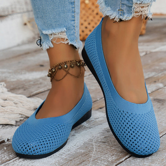 Damen bequeme Slipper aus atmungsaktivem Netzmaterial mit rutschfester Sohle