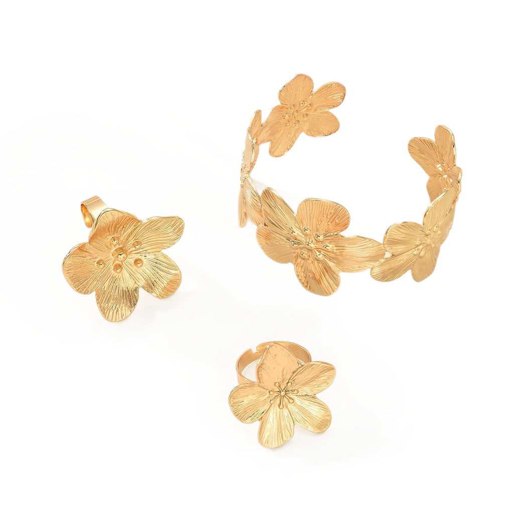 Damen Schmuckset mit originellem Blumen-Design Shop Nory