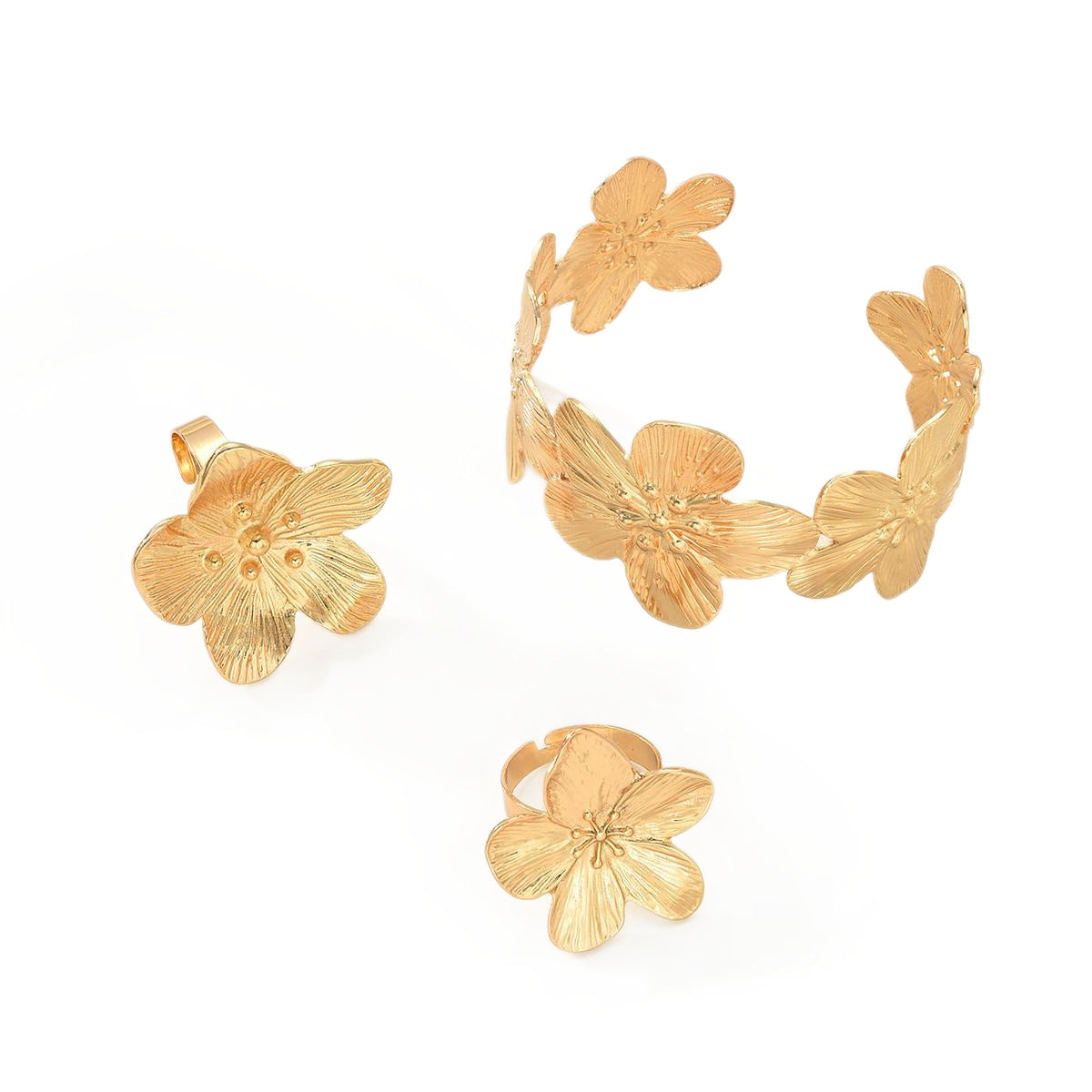 Damen Schmuckset mit originellem Blumen-Design Shop Nory