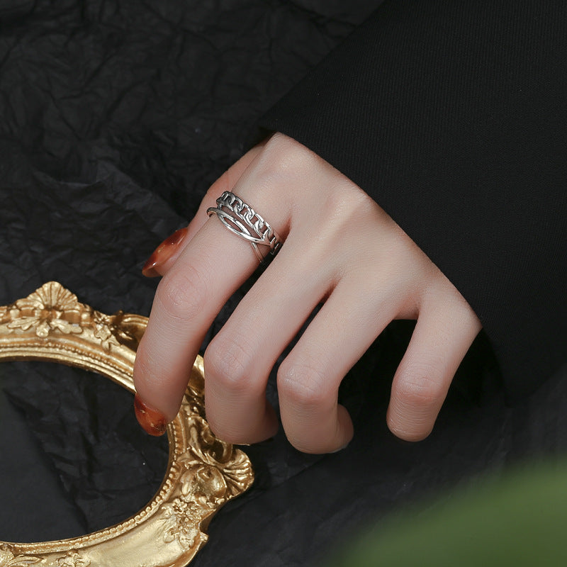Damen Verstellbarer Ring mit elegantem Flechtmuster Shop Nory