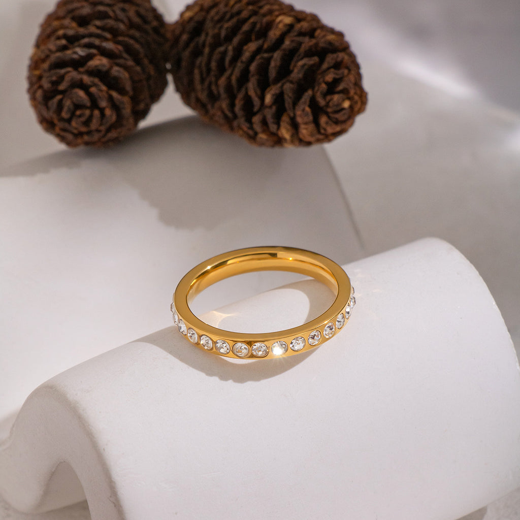 Damen Zirkonia Verlobungsring mit hypoallergenem Edelstahl Shop Nory