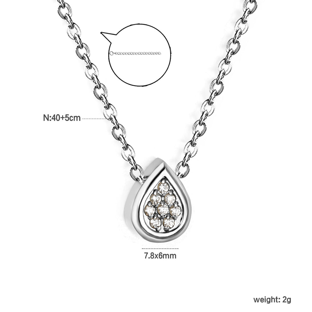 Damen elegante Halskette mit funkelndem Zirkonia-Anhänger Shop Nory