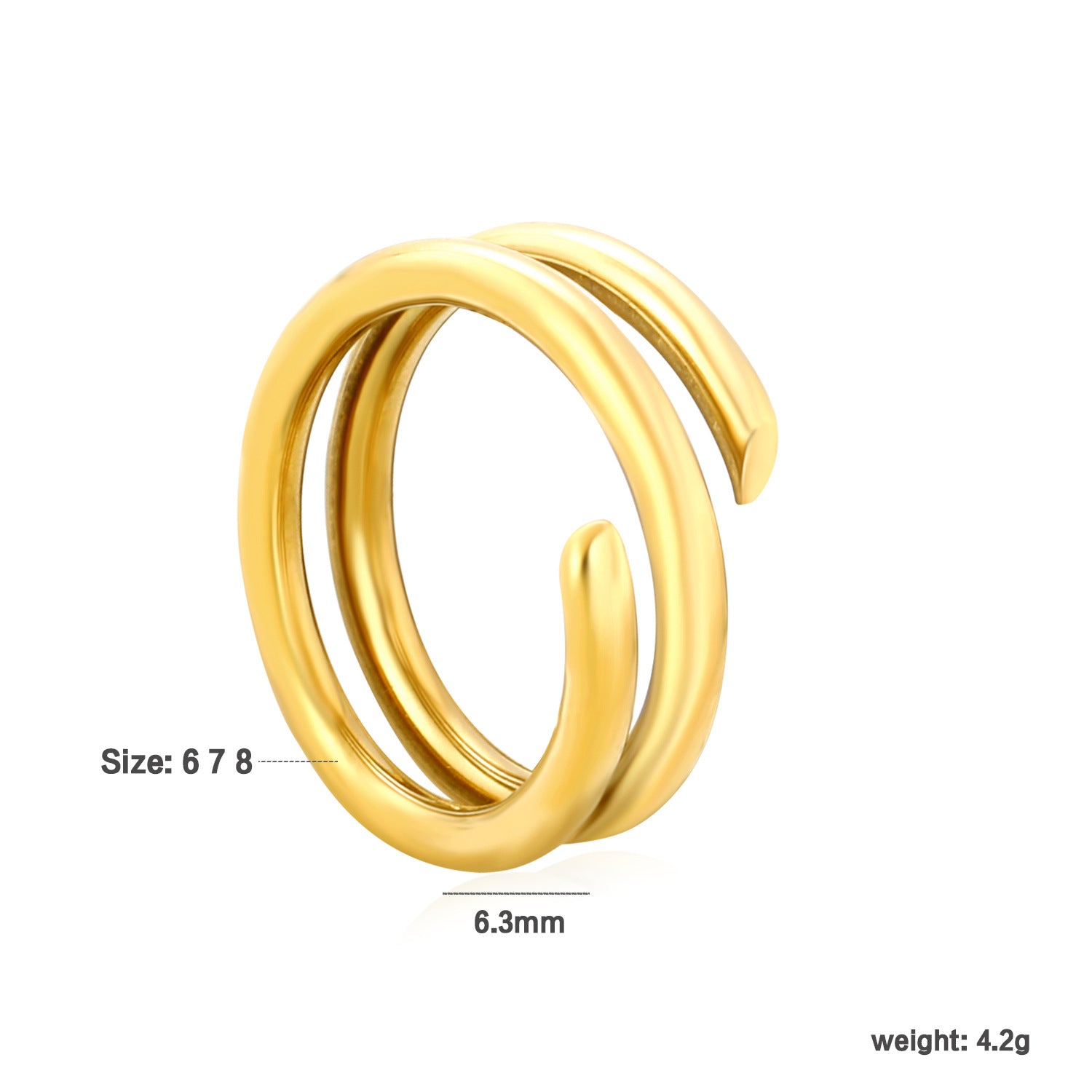 Damen Ring mit modernem, unterbrochenem Design Shop Nory