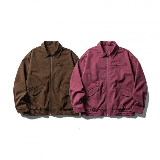 Herren Boxy-Workwear-Jacke mit durchgehendem Reißverschluss, aufgesetzten Pattentaschen und elastischem Bund Shop Nory