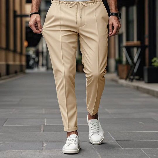 Herren nan moderne tapered Jogginghose mit Bügelfalte und Kordelzug Shop Nory