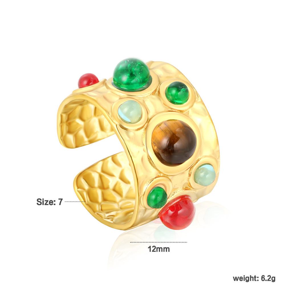 Damen Ring mit kunstvollem Marienkäfer-Anhänger und luxuriöser Perle Shop Nory
