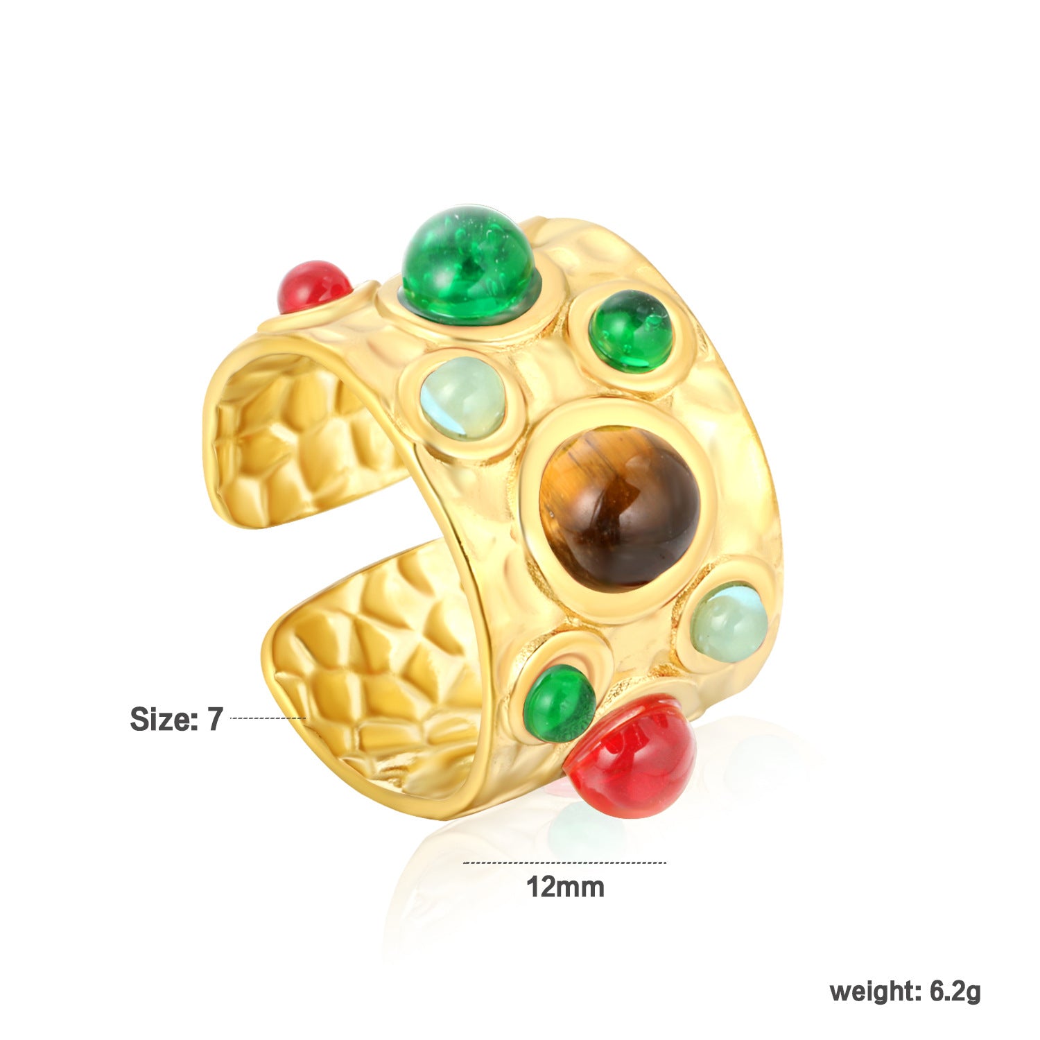 Damen Ring mit kunstvollem Marienkäfer-Anhänger und luxuriöser Perle Shop Nory