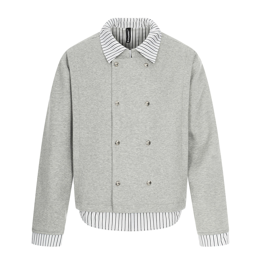 Herren Kurzblouson mit doppelreihiger Knopfleiste und Hemdkragen‑Optik Shop Nory