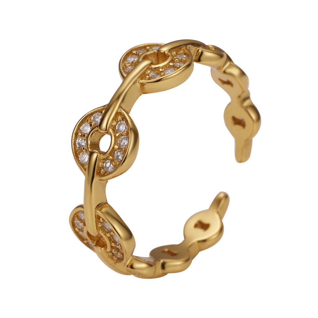Damen eleganter Ring mit filigranem Design und funkelnden Zirkonia Shop Nory