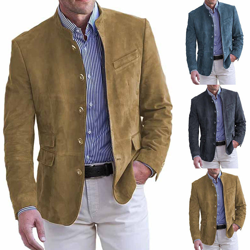 Herren Luxuriöse Wildlederjacke mit praktischen Taschen