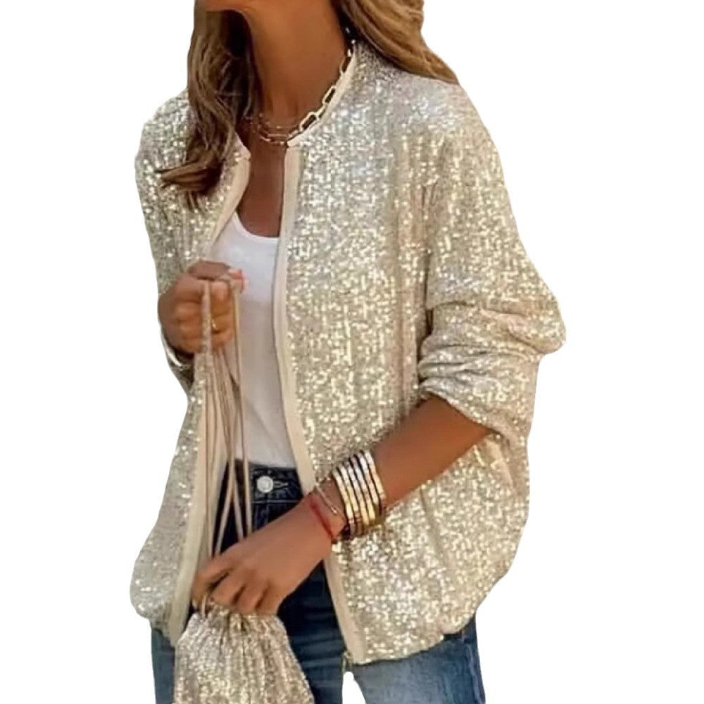 Damen Paillettenjacke im modernen Schnitt