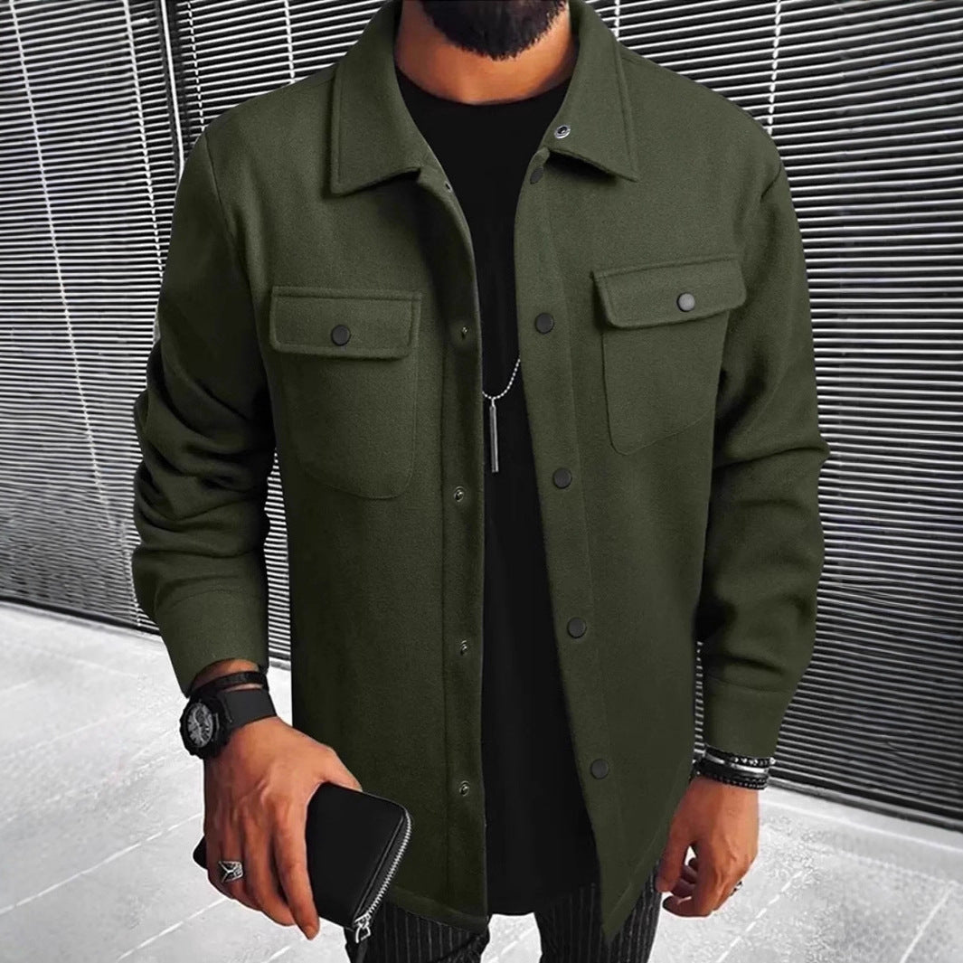 Herren Modische Hemdjacke mit praktischen Taschen