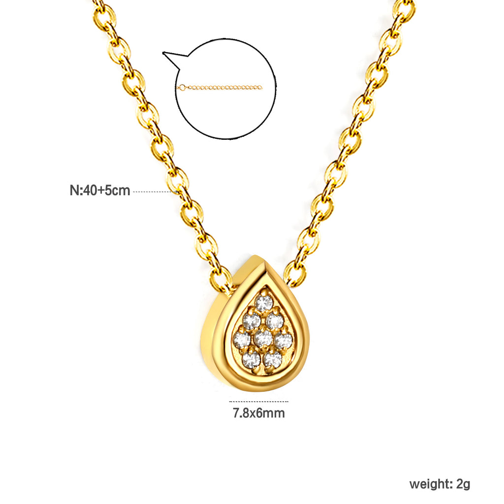 Damen elegante Halskette mit funkelndem Zirkonia-Anhänger Shop Nory