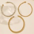 Damen Armband-Set mit funkelnden Strasssteinen und modischem Gliederdesign Shop Nory