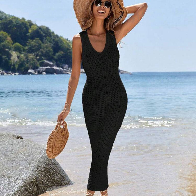 Damen gehäkeltes Sommer-Maxikleid