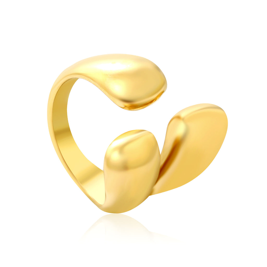 Damen verstellbarer Ring mit modernem, geschwungenem Design Shop Nory