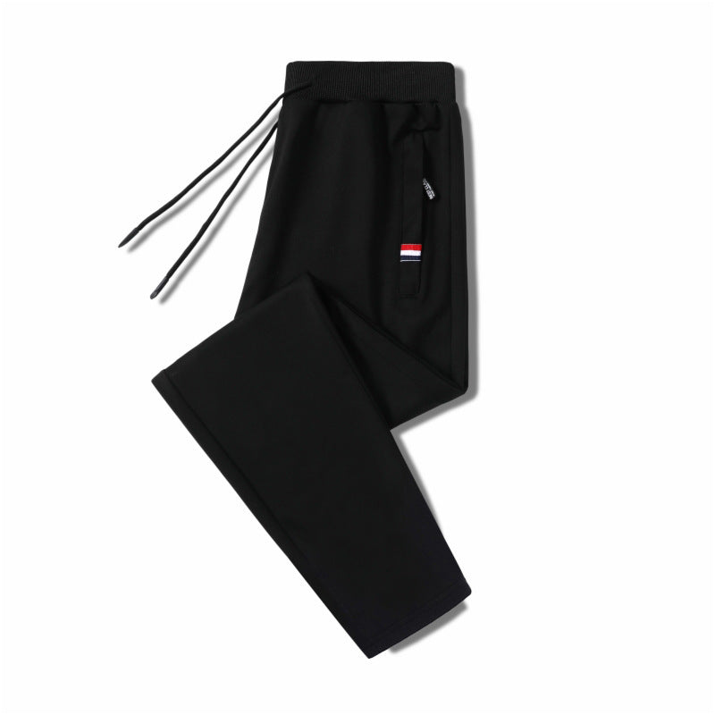 Herren Slim-Fit Jogginghose mit elastischem Rippbund, Kordelzug und Reißverschlusstaschen Shop Nory