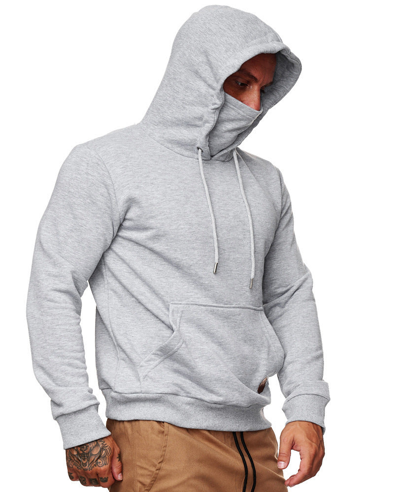 Herren Kapuzenpullover mit multifunktionalem Kragen