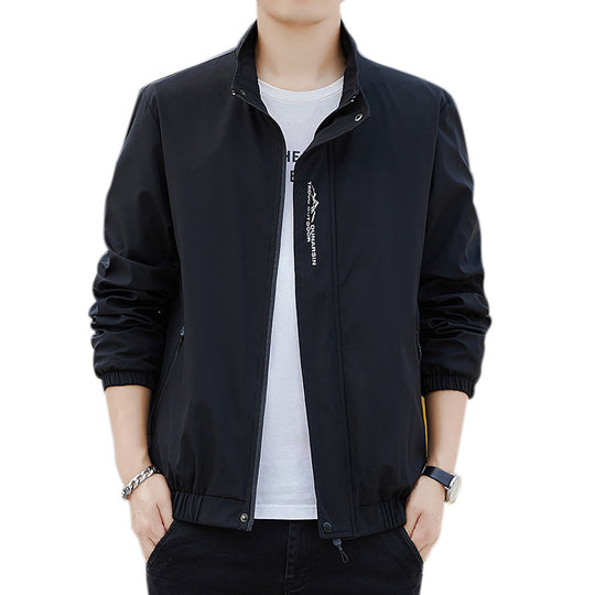 Herren Leichte wasserabweisende Kapuzenjacke im Urban-Minimalstil mit Reißverschluss Shop Nory