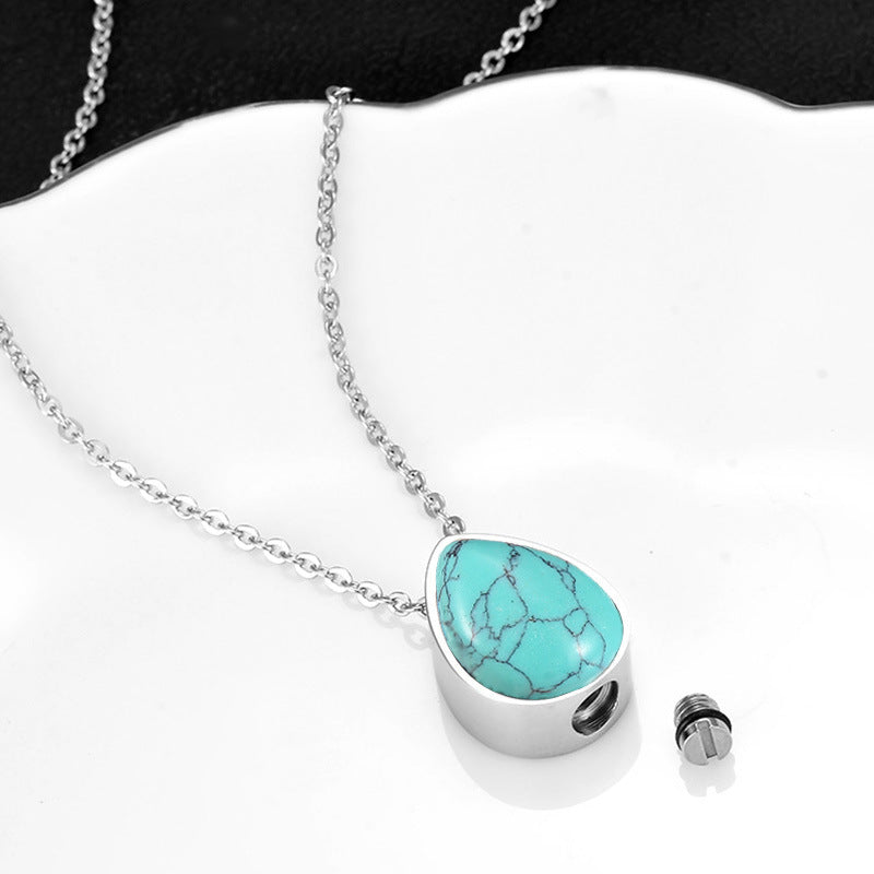 Damen Halskette mit tropfenförmigem Kristallanhänger aus hochwertigem Silber Shop Nory