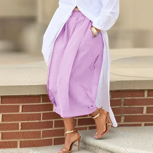 Damen Culotte-Hose mit weitem Bein und präzisen Bügelfalten Shop Nory