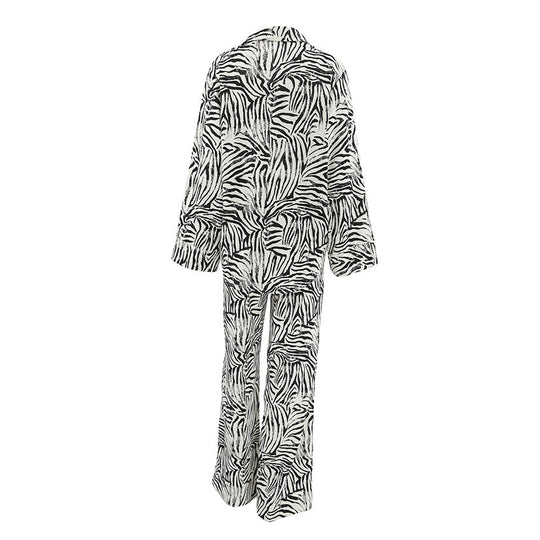 Damen Elegante ZShopnoryra-Muster Übergröße Pyjama-Anzug