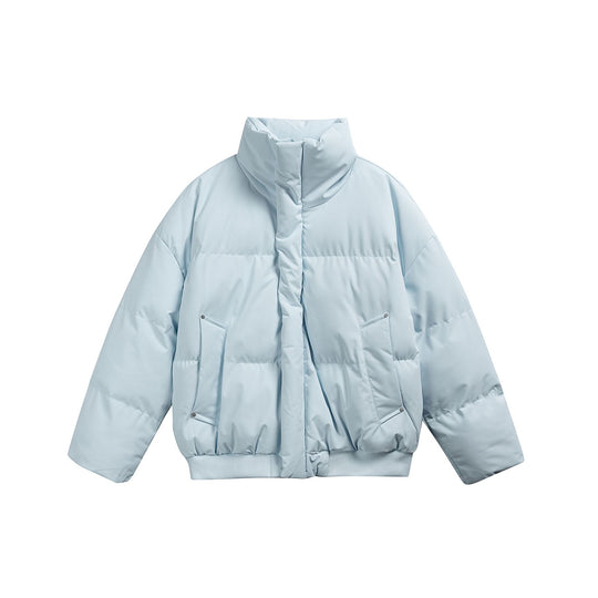 Damen Kurze wattierte Steppjacke im Boxy‑Cut mit hohem Stehkragen und Rippenbund Shop Nory