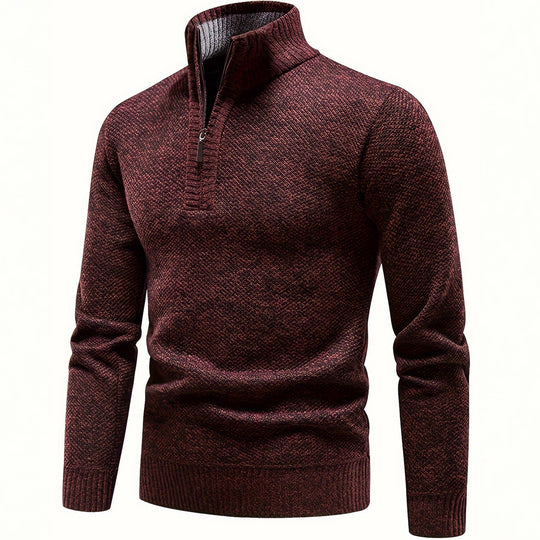 Herren Thermo-Strickpullover mit Stehkragen und Halbzip Shop Nory
