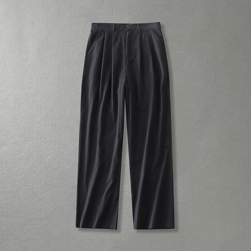 Damen Weite Bundfalten-Hose mit hoher Taille Shop Nory
