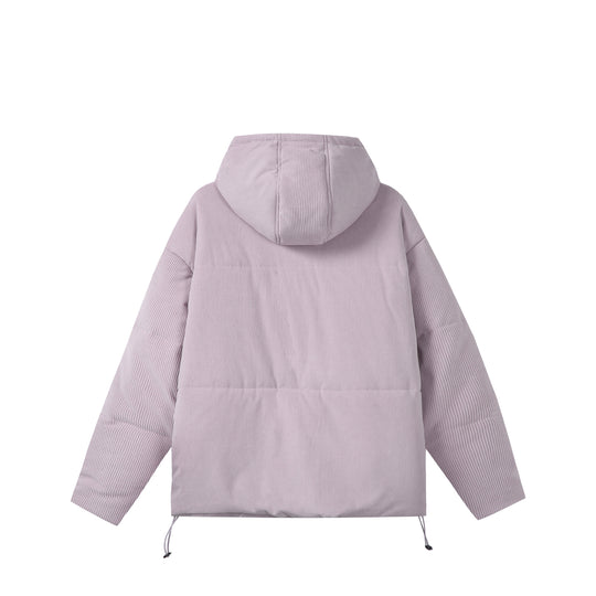 Unisex Wattierter Cord‑Parka im Boxy‑Cut mit hohem Kragen und Kordelzug Shop Nory