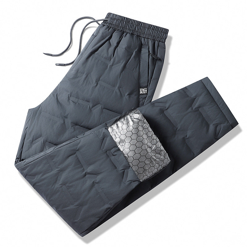 Herren Gepolsterte Thermohose mit Steppung, elastischem Bund und Reißverschlusstaschen Shop Nory