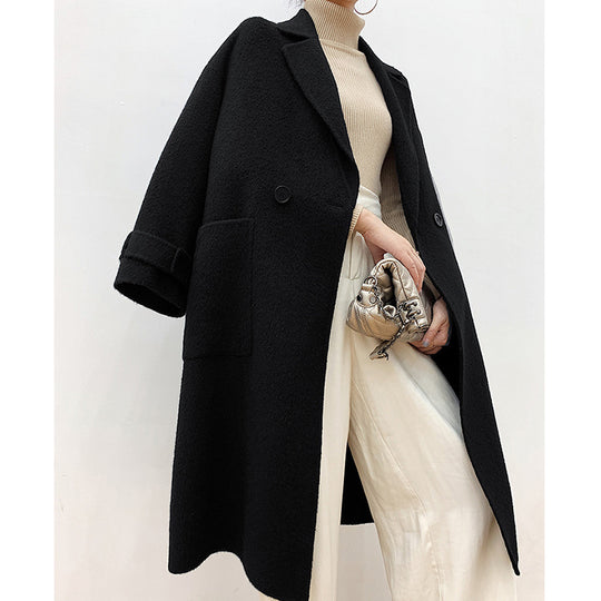 Damen Eleganter und bequemer Wollmantel Shop Nory