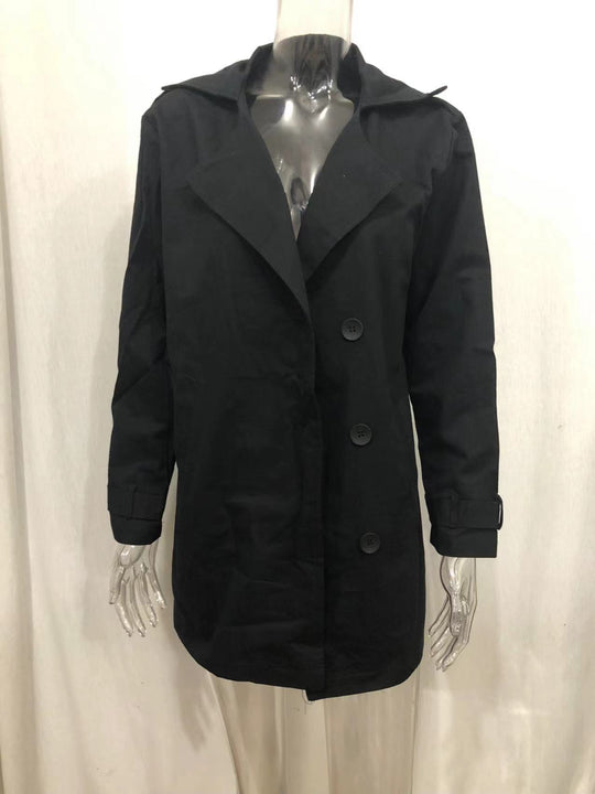 Herren nan leichter urbaner Trenchcoat mit zweireihiger Knopfleiste und lässiger Used-Optik Shop Nory