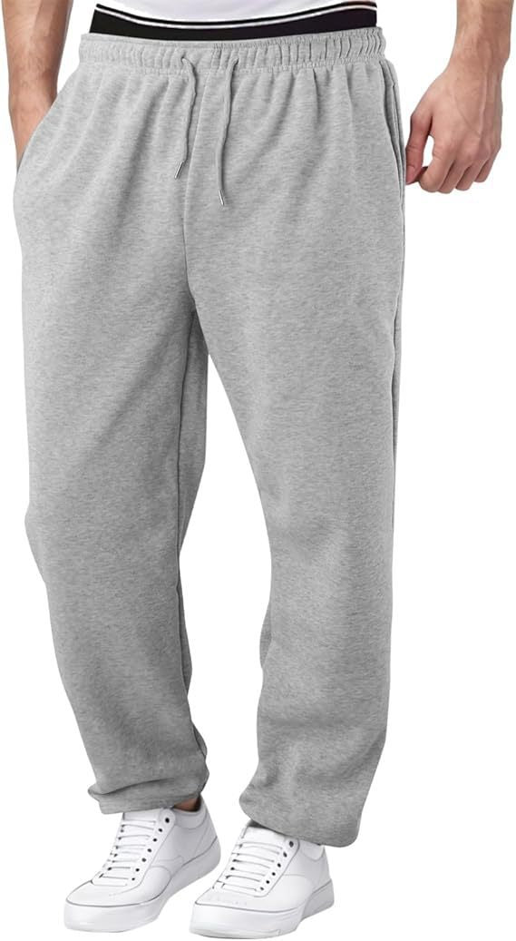 Herren nan Relaxed-Fit Sweatpants mit geradem Bein Fleece-Innenfutter und elastischem Kordelbund Shop Nory