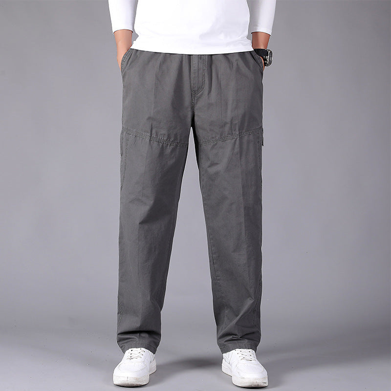 Herren Locker sitzende Cargo‑Hose mit elastischem Tunnelzugbund, Knieabnähern & Reißverschlusstaschen Shop Nory