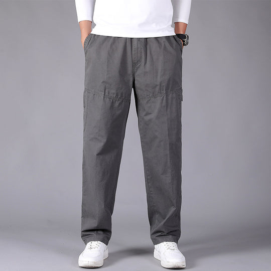 Herren Locker sitzende Cargo‑Hose mit elastischem Tunnelzugbund, Knieabnähern & Reißverschlusstaschen Shop Nory