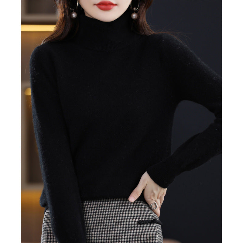 Damen Schmal geschnittener Rollkragenpullover aus kaschmirähnlichem Feinstrick mit softem Flor Shop Nory
