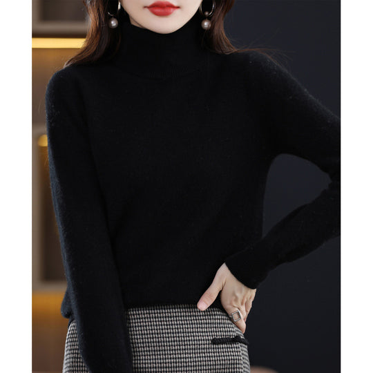 Damen Schmal geschnittener Rollkragenpullover aus kaschmirähnlichem Feinstrick mit softem Flor Shop Nory