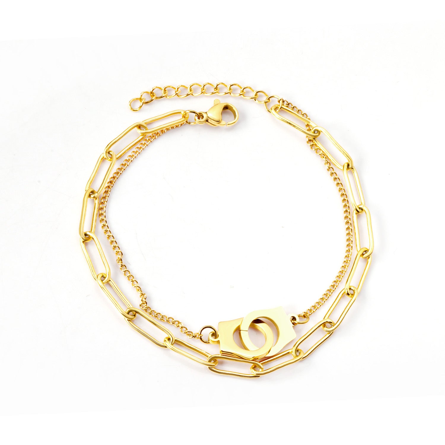 Damen Armband mit doppeltem Gliederdesign und luxuriösem Verschluss Shop Nory