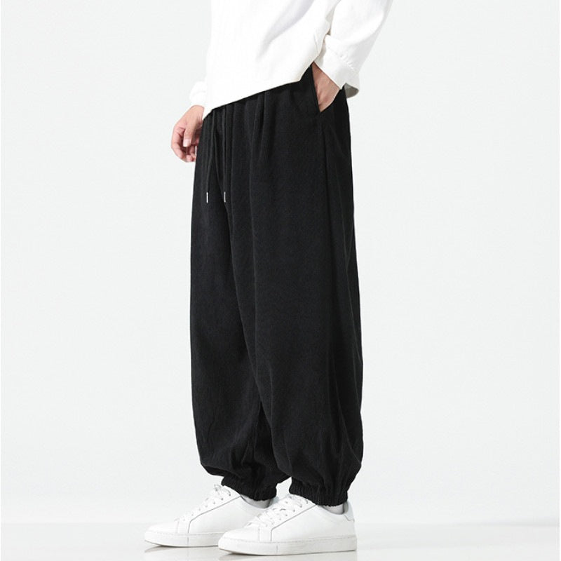 Herren Weite Cordhose im Ballon-Schnitt mit Tunnelzug und elastischem Bündchen Shop Nory