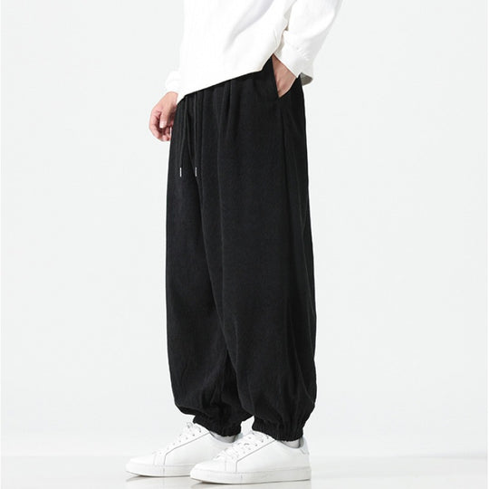 Herren Weite Cordhose im Ballon-Schnitt mit Tunnelzug und elastischem Bündchen Shop Nory