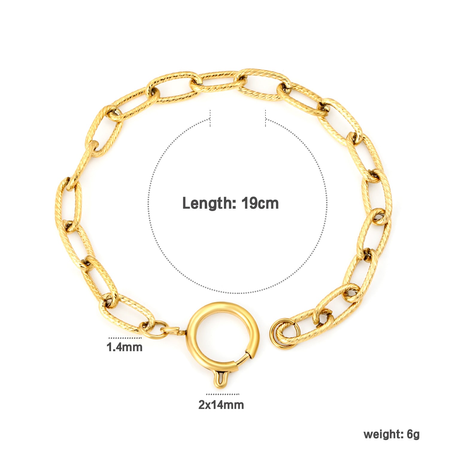 Damen Armband mit modernem Gliederdesign und hochwertiger Beschichtung Shop Nory