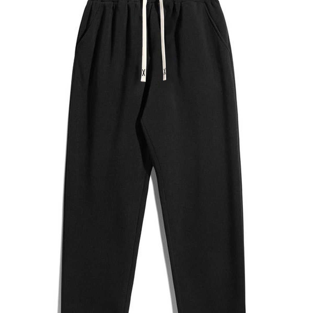 Herren Konisch zulaufende Fleece-Jogginghose mit elastischem Bund, Kordelzug & vorgeformten Knien Shop Nory