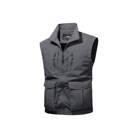 Herren Reise-Performance-Weste mit hohem Kragen, wasserabweisender Microfaser und Mehrfachtaschen Shop Nory