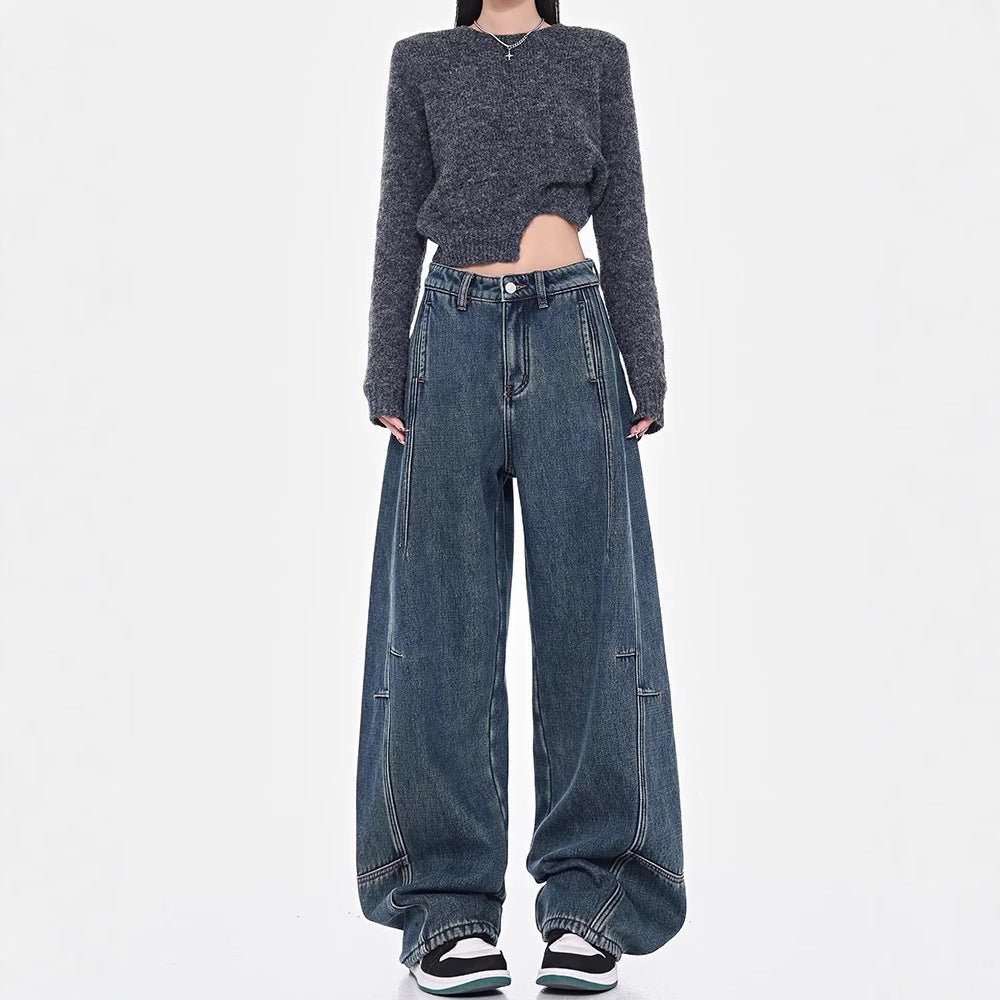Damen Weite Denim-Hosen