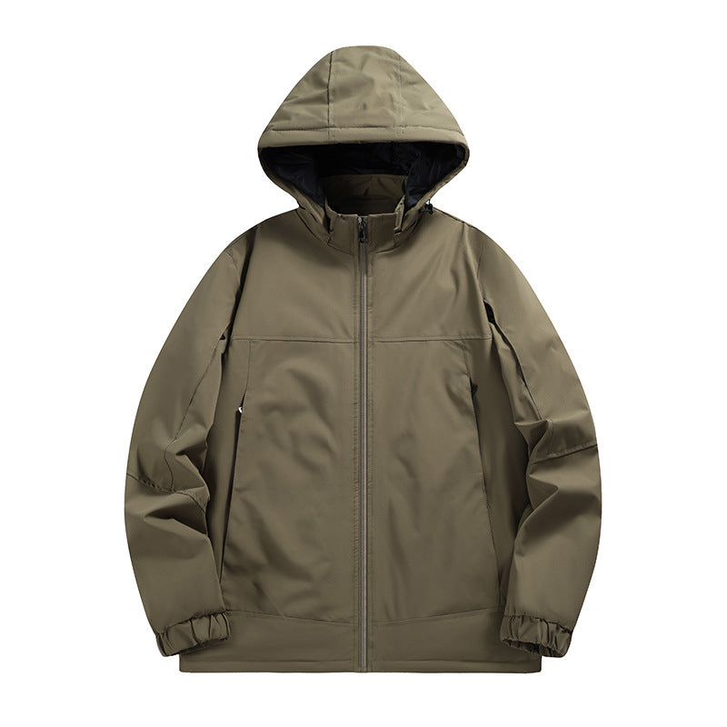 Herren Wasserabweisende Softshelljacke mit Kapuze, winddicht und atmungsaktiv Shop Nory