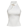 Damen Elegantes Haltertop mit modischer Schlitz-Detail