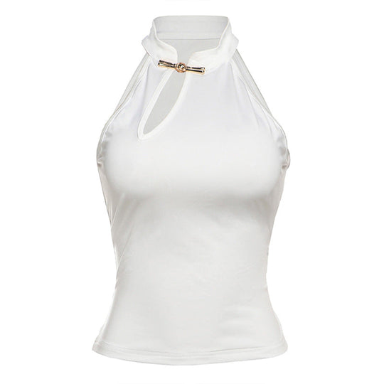 Damen Elegantes Haltertop mit modischer Schlitz-Detail